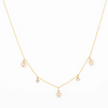 Mira Mira Pearl Flower & Sparkle Gold Plated Stainless Steel Necklace