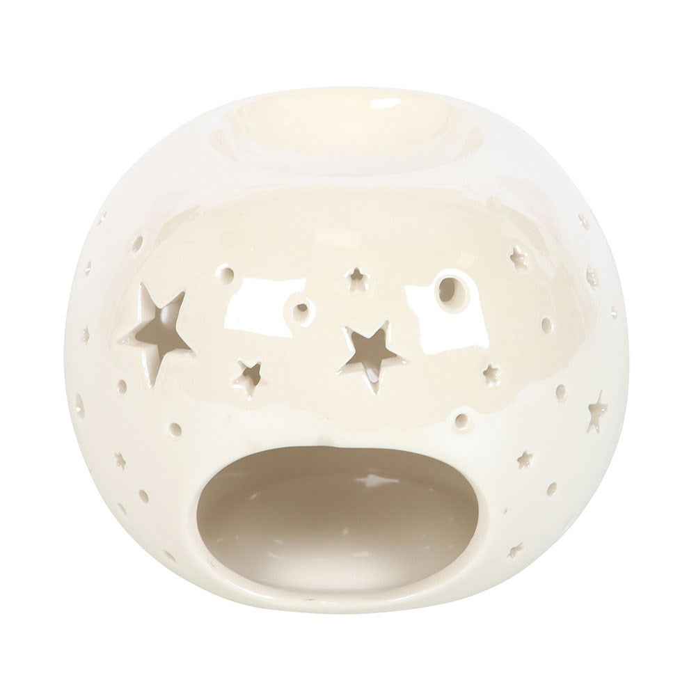 White Star Iridescent Wax & Oil Burner