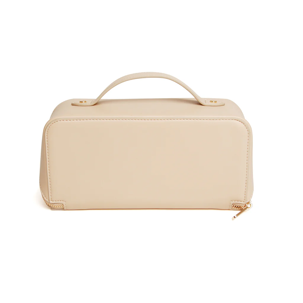 Alice Wheeler Sand Nappa Train Case