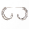 Miramira Braided Stainless Steel Hoop Earrings