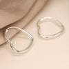 POM Sterling Silver Heart Hoop Earrings