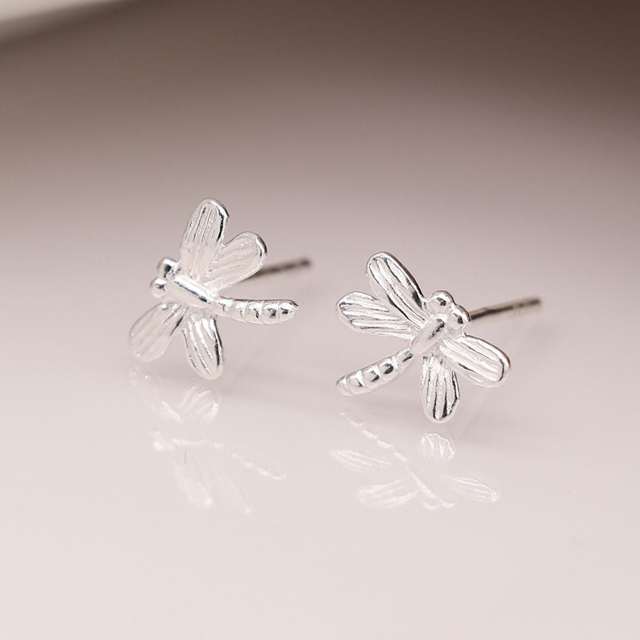 925 Sterling Silver Enamel Dragonfly sold Earrings