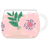 Belly Button Pink Rose Glass Mug