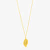 Miramira Leaf Charm Gold Plated Stainless Steel Necklace