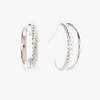 Miramira Silver Open Hoop Earrings