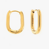 Miramira Gold Oval Hoop Earrings