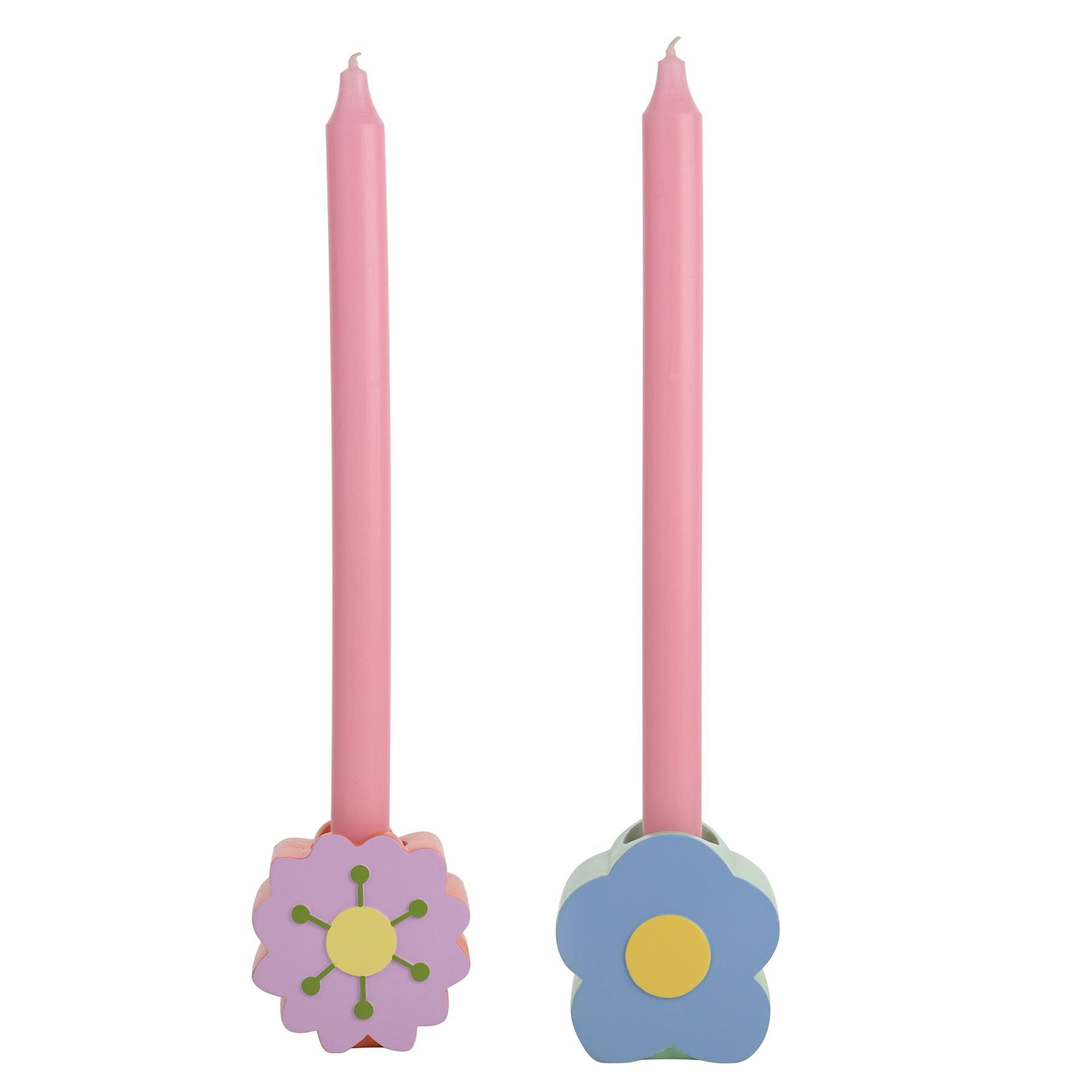 Raspberry Blossom Set of 2 Candle Holders