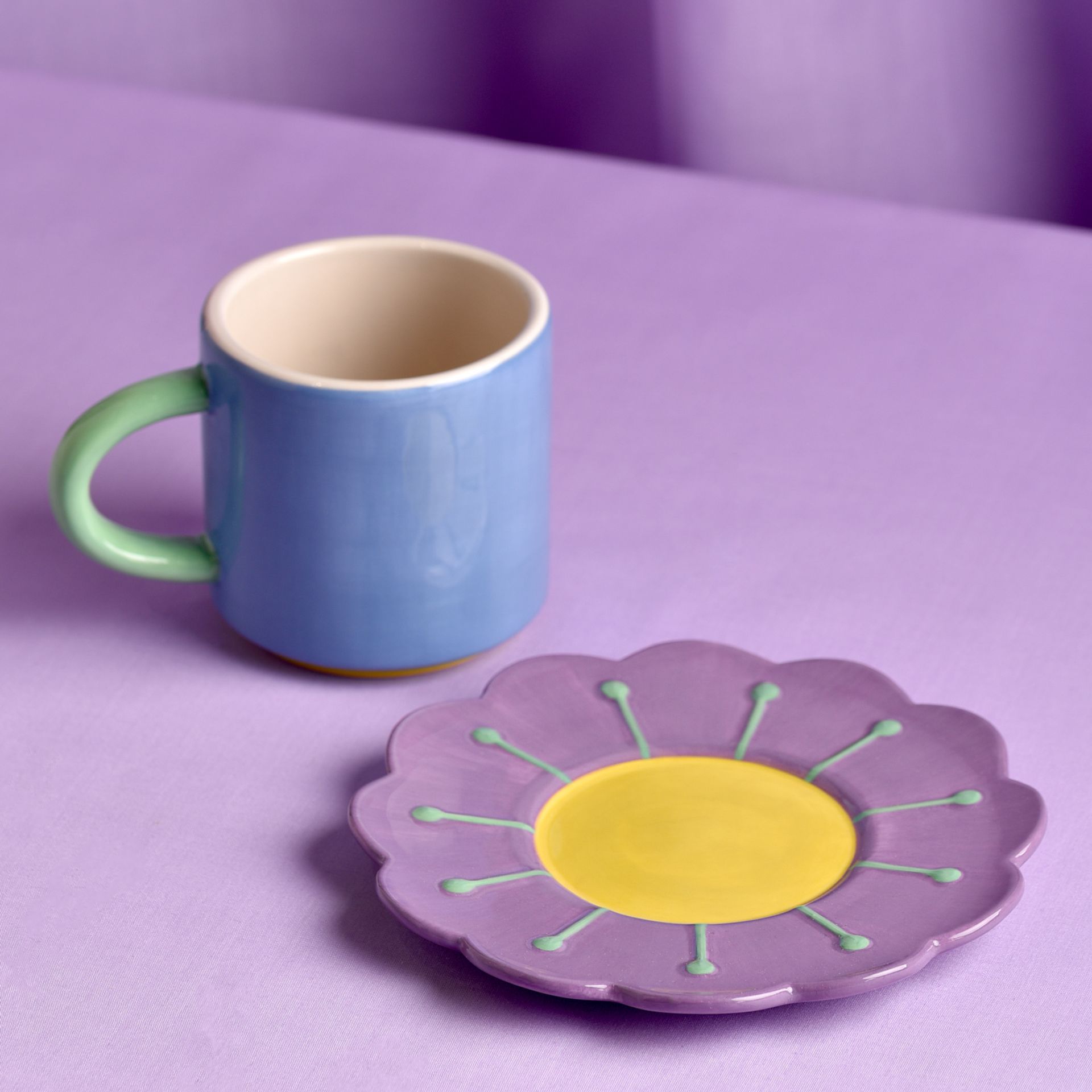 Raspberry Blossom Mug & Coaster Set