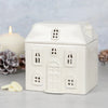 White Ceramic House Oil/ Wax Melt Burner