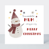 Holly Jolly Mum Snowman Christmas Card