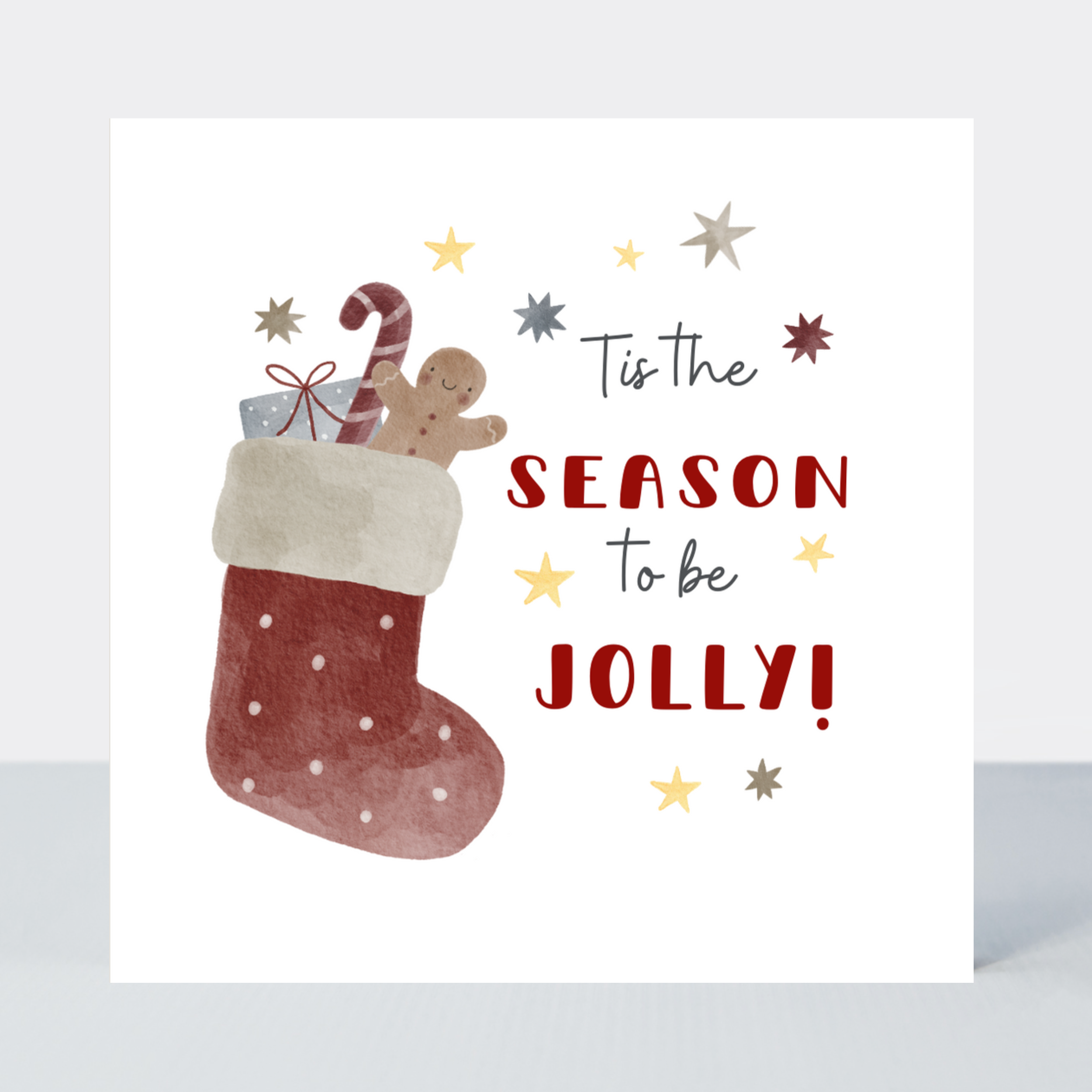 Holly Jolly Season To Be Jolly Christmas Card