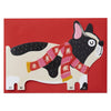 Raspberry Blossom - French Bulldog with festive scarf