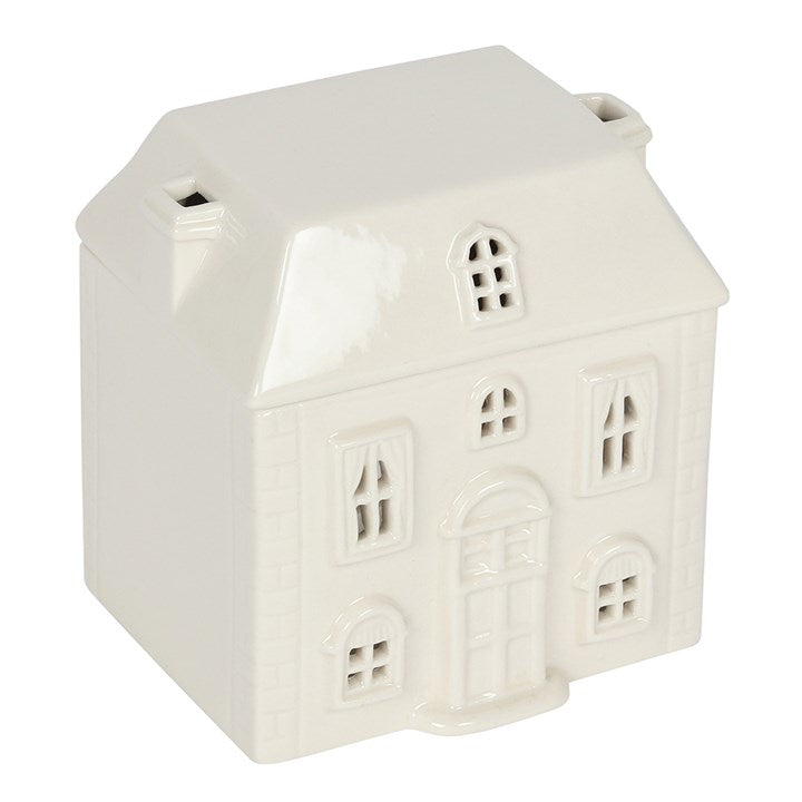 White Ceramic House Oil/ Wax Melt Burner