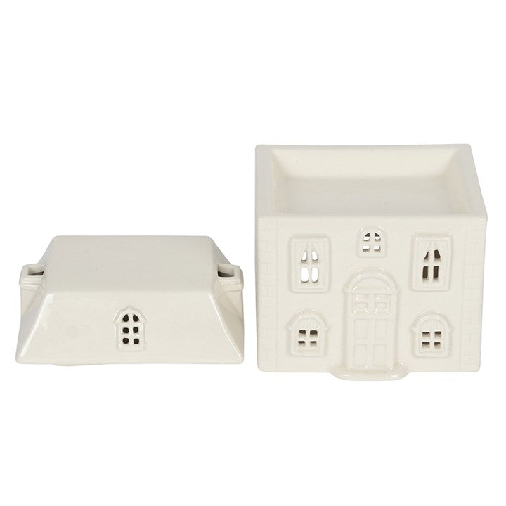 White Ceramic House Oil/ Wax Melt Burner