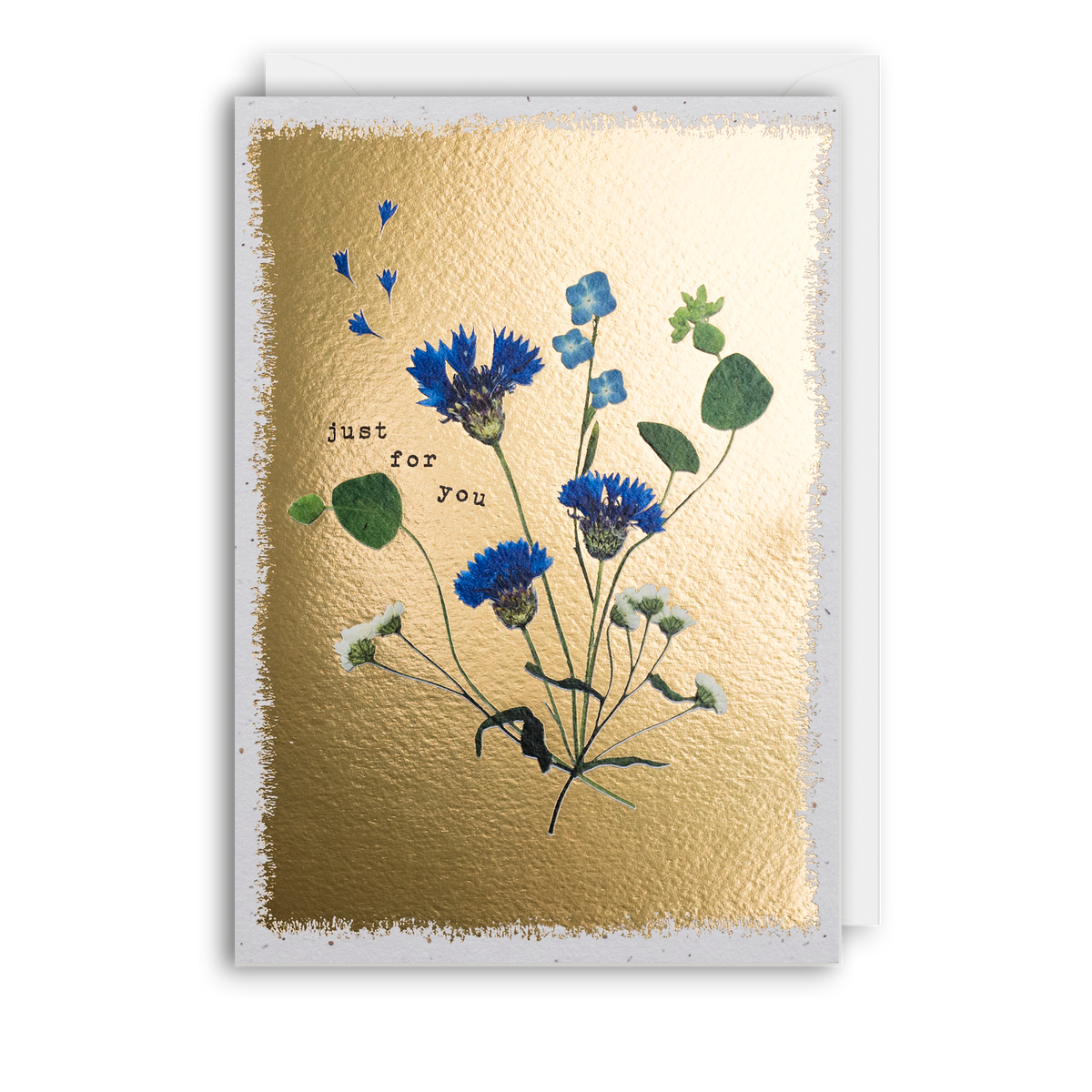 Pressed Flowers Just For You Card