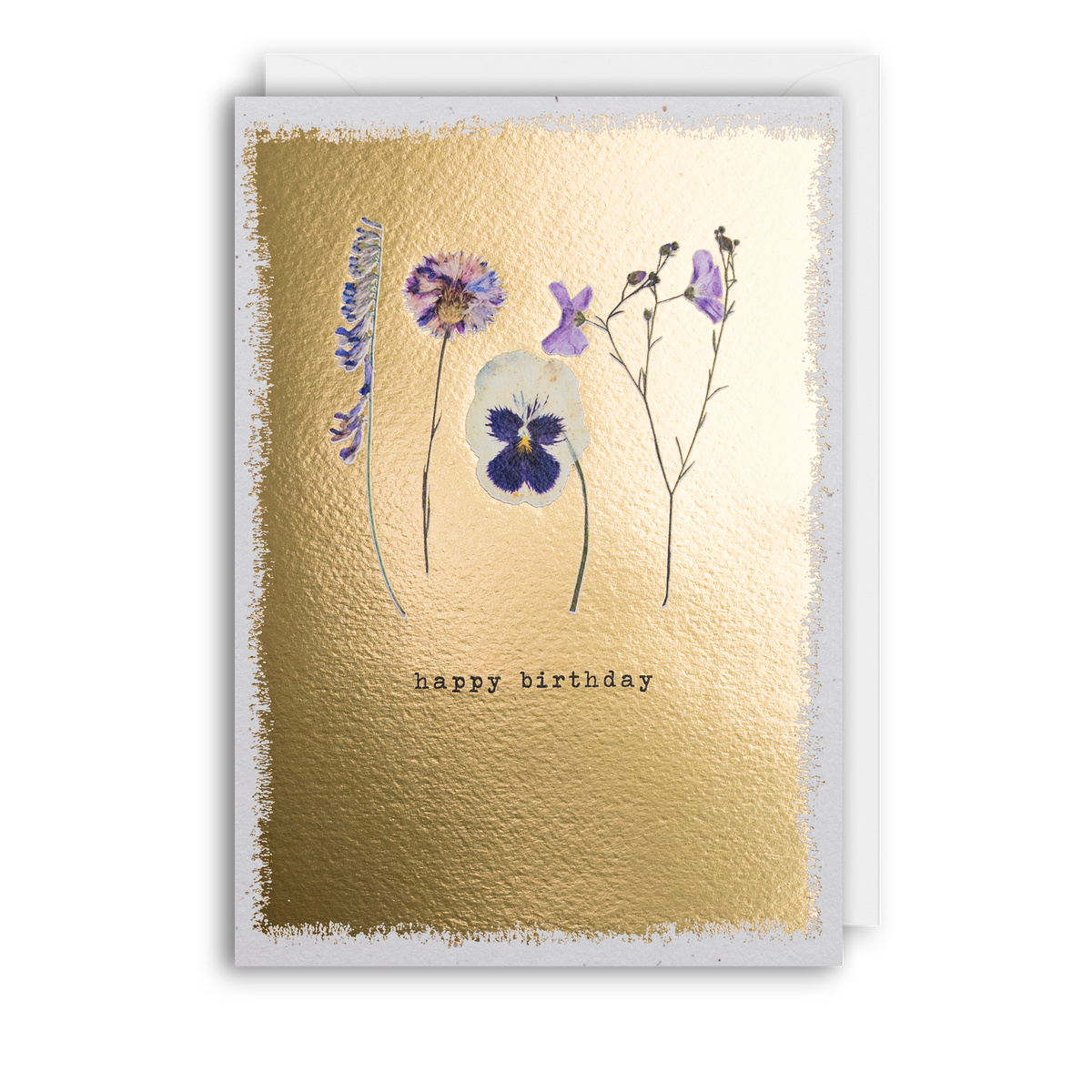 Pressed Flowers Birthday Flower Card