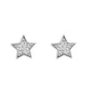 Sterling Silver Sparkle Star Stud Earrings