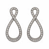 Unique Silver CZ Infinity Earrings