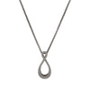 Unique and Co Sterling Silver Crystal Infinity Necklace