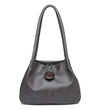 Button Design Small Shoulder Bag - Grey