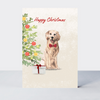 Pawfect Christmas Golden Retriever Card