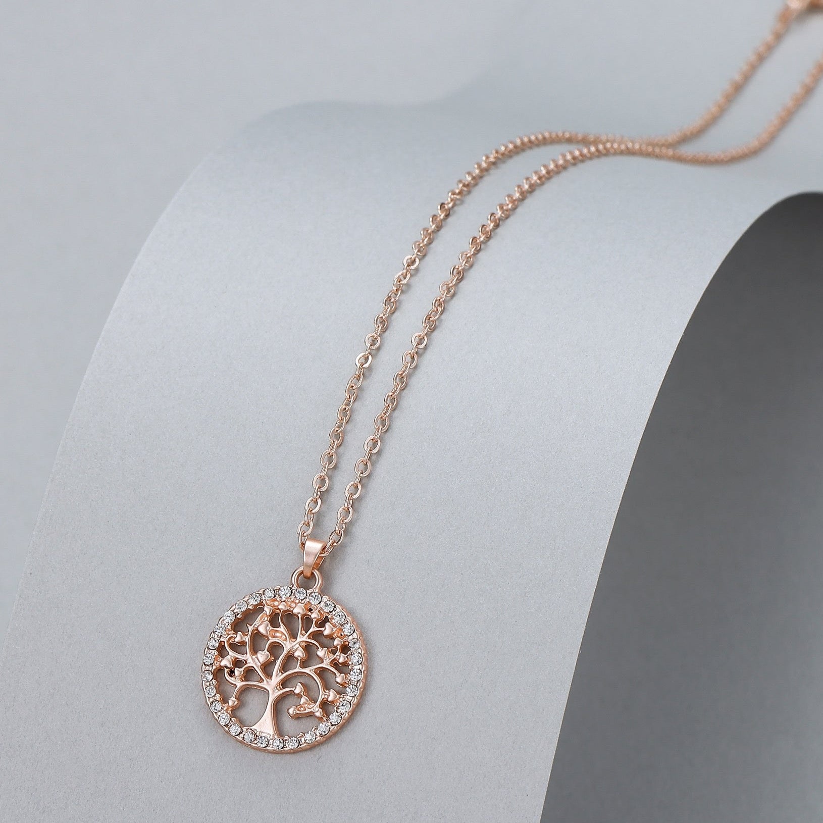 Rose gold sales sparkle necklace